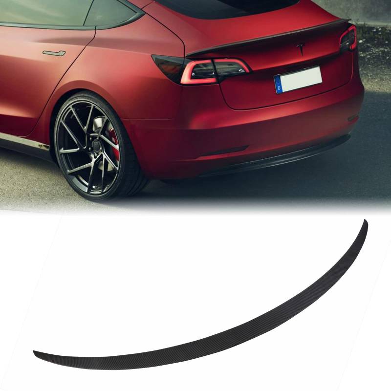 BONRYAN Neu Tesla Model 3 Spoiler OEM-Stil Heckspoiler Flügel Lip für 2018 2019 2020 2021 2022 2023 Tesla Model 3 Zubehör(Matte Carbon Stil) von BONRYAN