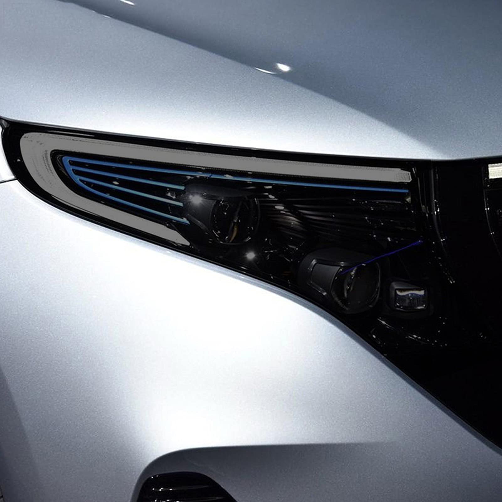 Autoscheinwerfer Schutzfolie Rücklichtschutz Transparent TPU Aufkleber Zubehör, Für Mercedes Benz EQC 2020 2021 von BOOER