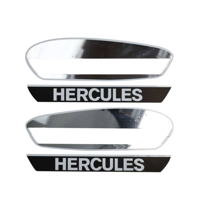 2 Tankaufkleber inkl. chrome Hercules M u. Prima Mofa Moped Aufkleber Schriftzug von BOOL-tec