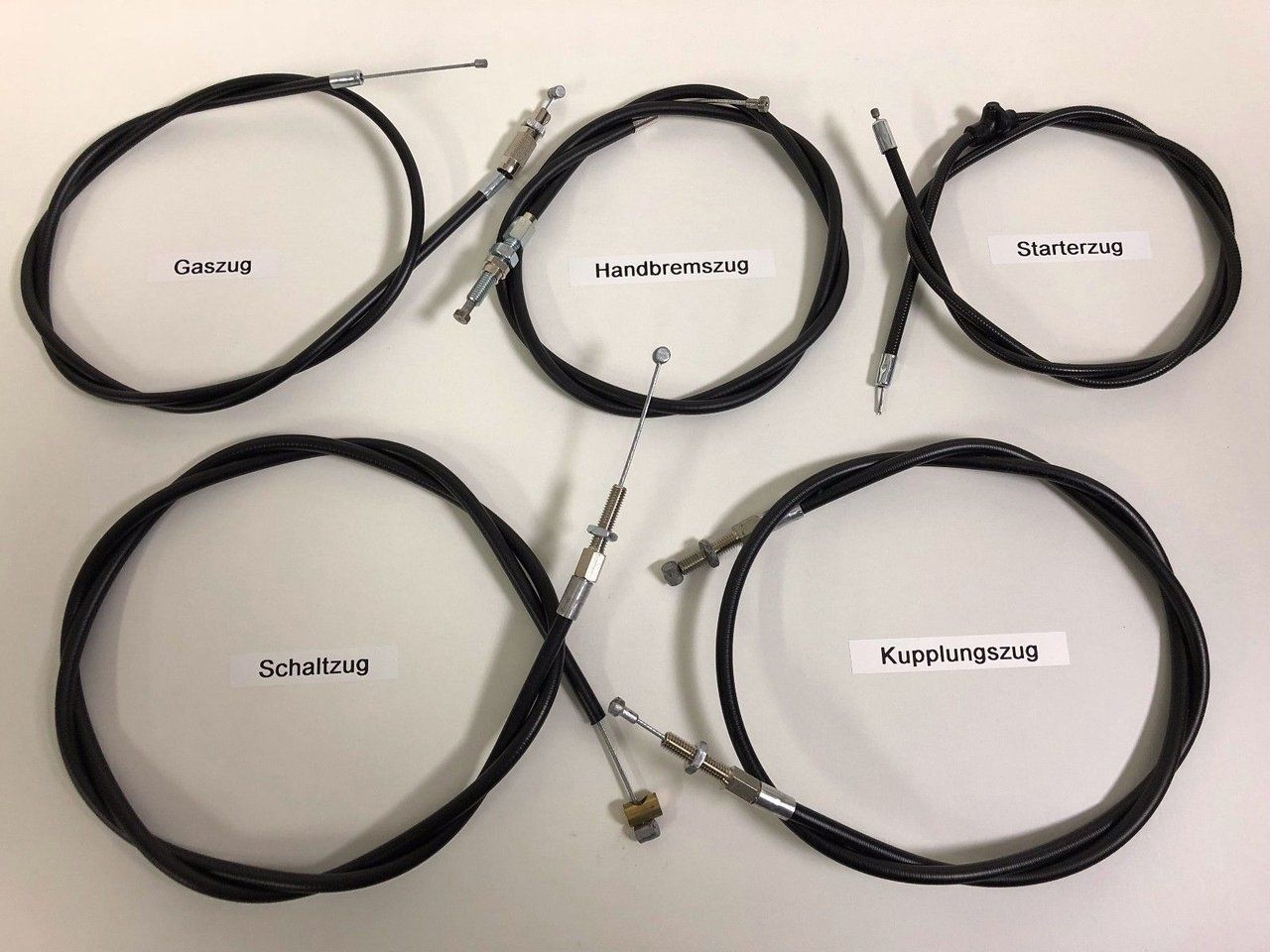 5 tlg. Bowdenzüge SET passend für Zündapp 448 / CS25 CS50 5 tlg. Bowdenzüge SET passend für Zündapp 448 / CS25 CS50 von BOOL-tec