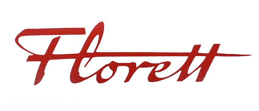 Aufkleber rot "Florett" Schriftzug für Kreidler von BOOL-tec