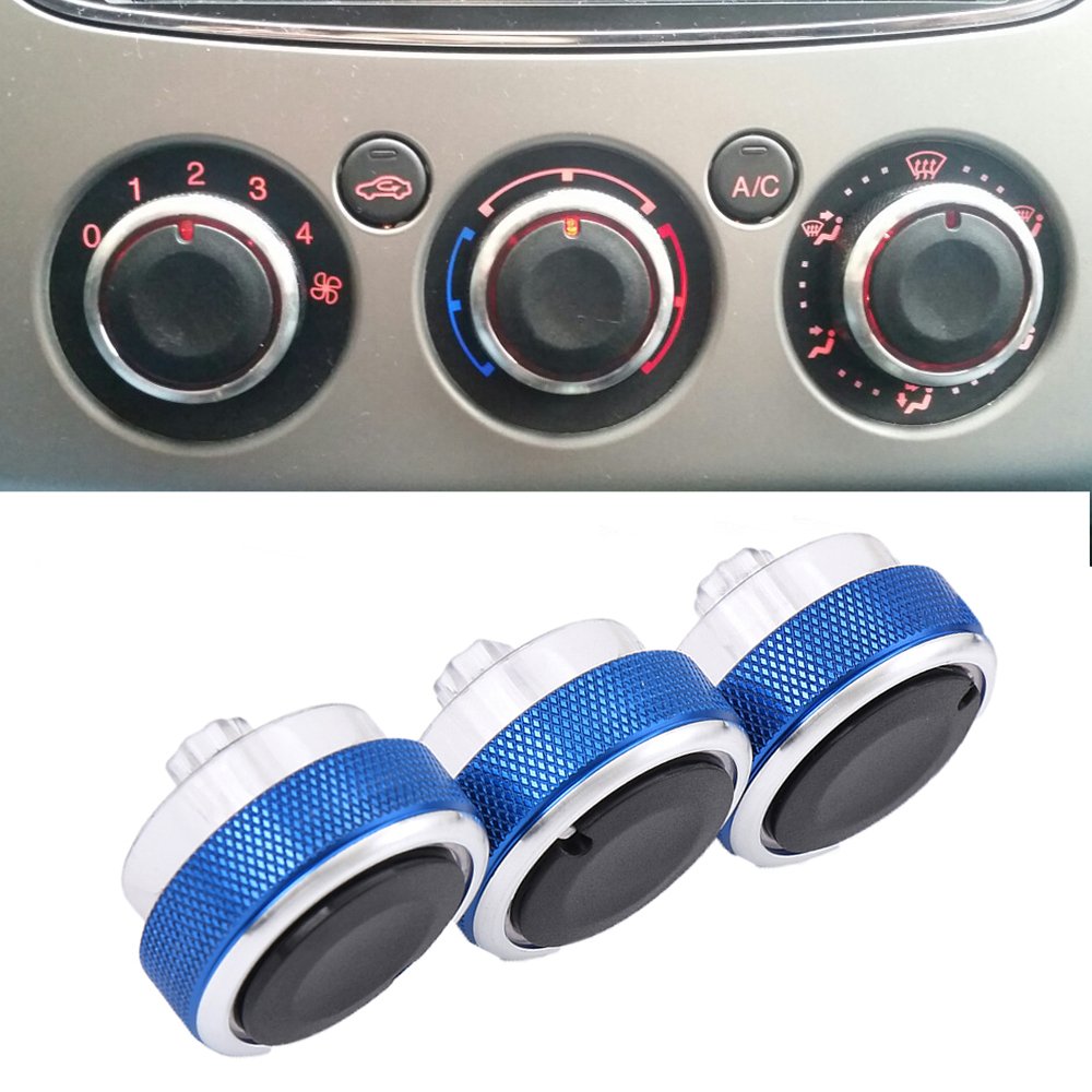 BOOMBOOST Aluminiumlegierung Auto Klimaanlage Switch Knopf Schaltknopf betätigen Blau von BOOMBOOST