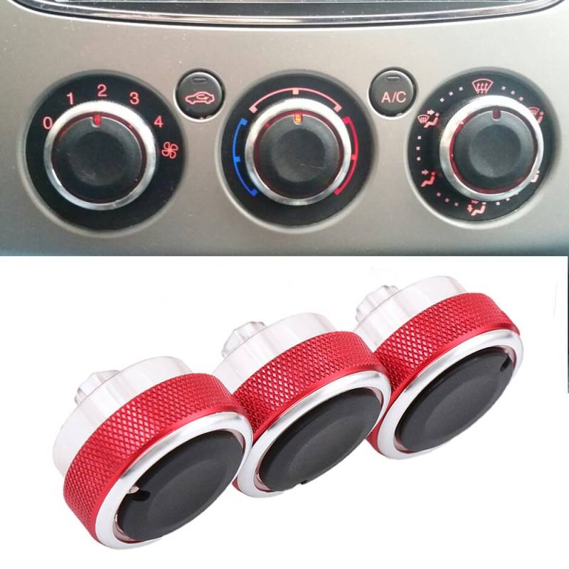 BOOMBOOST Aluminiumlegierung Auto Klimaanlage Switch Knopf Schaltknopf betätigen Rot von BOOMBOOST