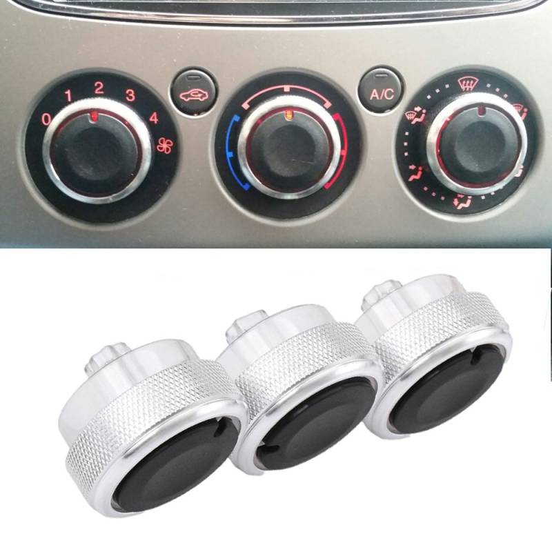 BOOMBOOST Aluminiumlegierung Auto Klimaanlage Switch Knopf Schaltknopf betätigen Silber von BOOMBOOST