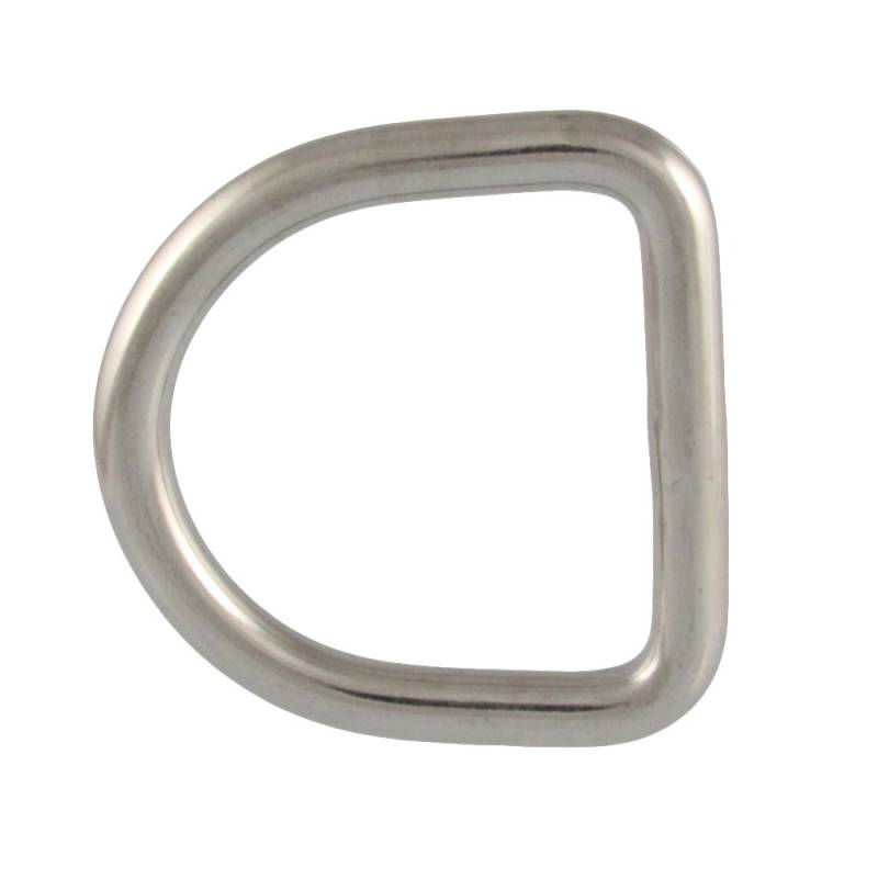 BOOTSTEILE BRAUER 5 Stück D-Ring geschweißt, poliert D= 6 x 50 mm - Edelstahl A4 von BOOTSTEILE BRAUER