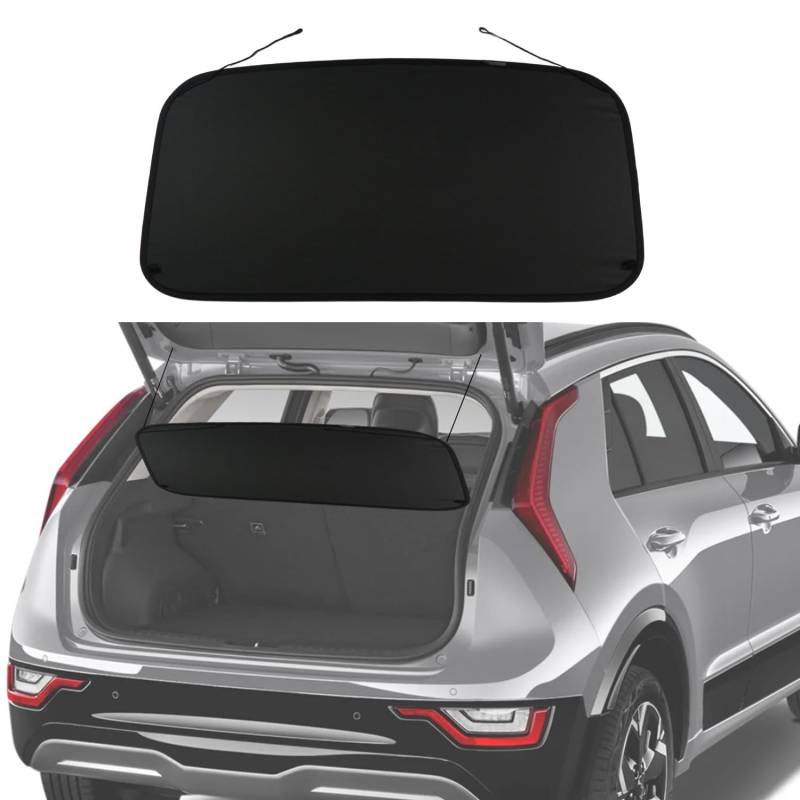 BOPARAUTO Cargo Cover für 2023 2024 Kia NIRO Zubehör & NIRO Hybrid-Zubehör 2023 2024 (Nicht für EV & PHEV) Hintere Schwarze Kofferraumabdeckung Gepäck-Sicherheitsabdeckung von BOPARAUTO