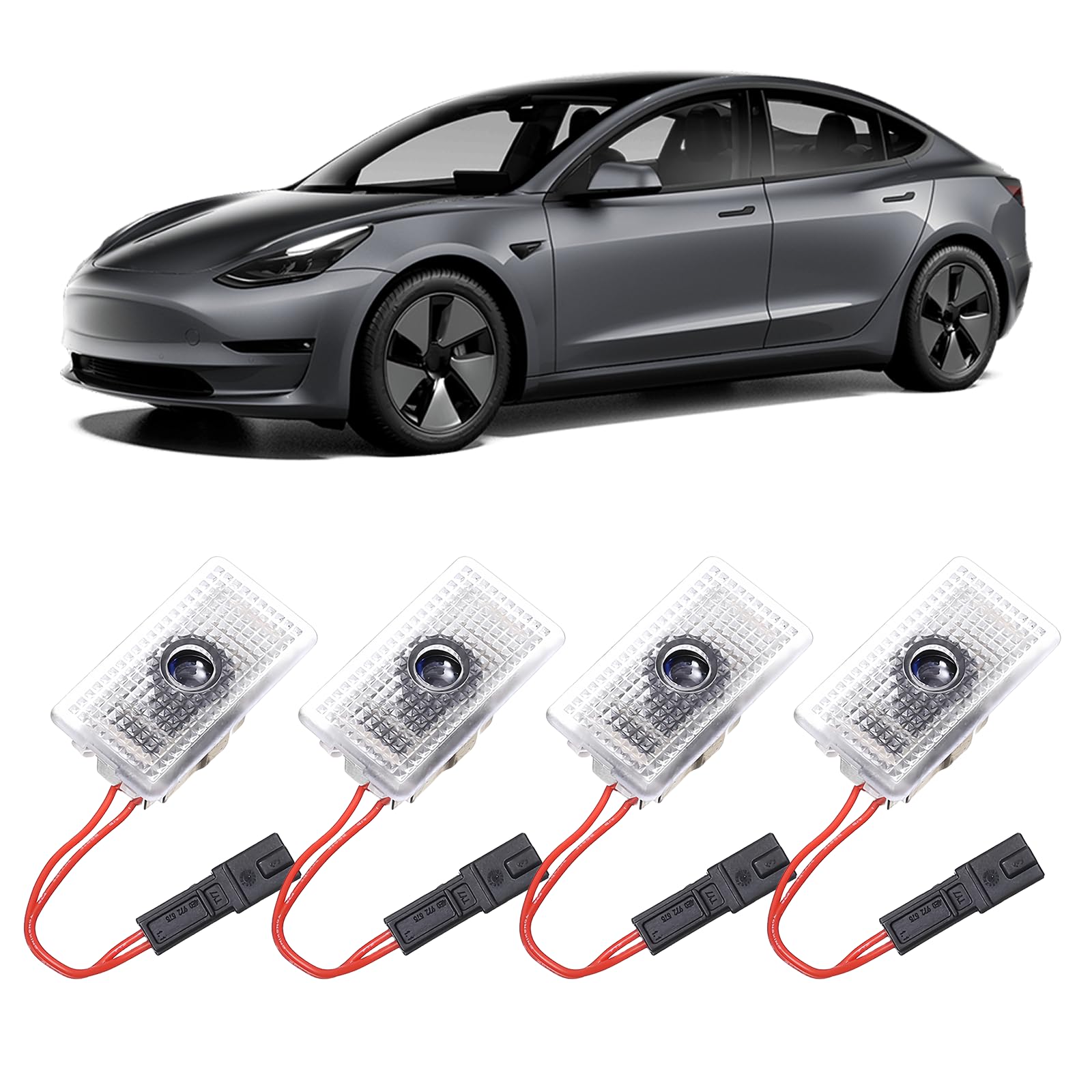 Autotür Led Licht Logo Projektor, 4 Stück Projektolicht Willkommenslicht für Tesla Model 3/ Y/S/X, Tesla Logo Einstiegsbeleuchtung LED Autotür Türbeleuchtung, Autotür Licht Projektor Türbeleuchtung Autotür Led Licht Logo Projektor, 4 Stück Projektolicht Willkommenslicht für Tesla Model 3/ Y/S/X, Tesla Logo Einstiegsbeleuchtung LED Autotür Türbeleuchtung, Autotür Licht Projektor Türbeleuchtung von BORDEAG