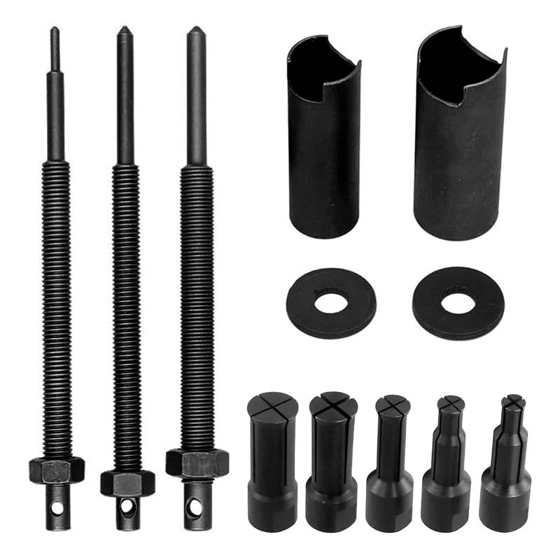 Innenlager Abzieher, Motorrad Innenlager-Auszieher, 9-23 mm Radlager Abzieher Motorrad mit 5 Größen offene Clips, Innenlager-Abzieher-Ausbauwerkzeug-Set,Lagerabzieher Innen Motorrad & Fahrrad (Black) von BORDEAG