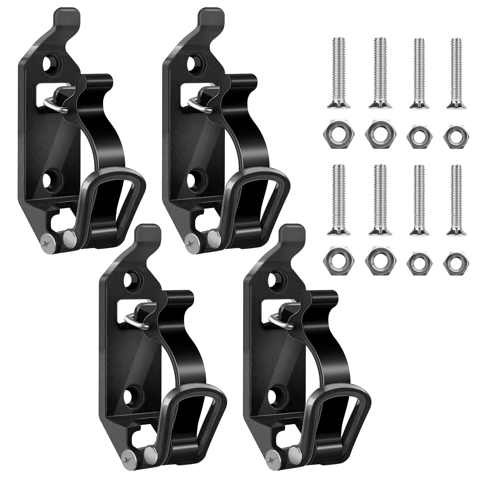 Schaufelhalter Dachträger, 4 Stück Schaufel Halterung Mit Muttern Und Schrauben, Spannverschluss, Schaufel Halterung für Dachträger, Dachträger Zubehör Wandmontagehalterungen für Auto Boot (Schwarz) Schaufelhalter Dachträger, 4 Stück Schaufel Halterung Mit Muttern Und Schrauben, Spannverschluss, Schaufel Halterung für Dachträger, Dachträger Zubehör Wandmontagehalterungen für Auto Boot (Schwarz) von BORDEAG