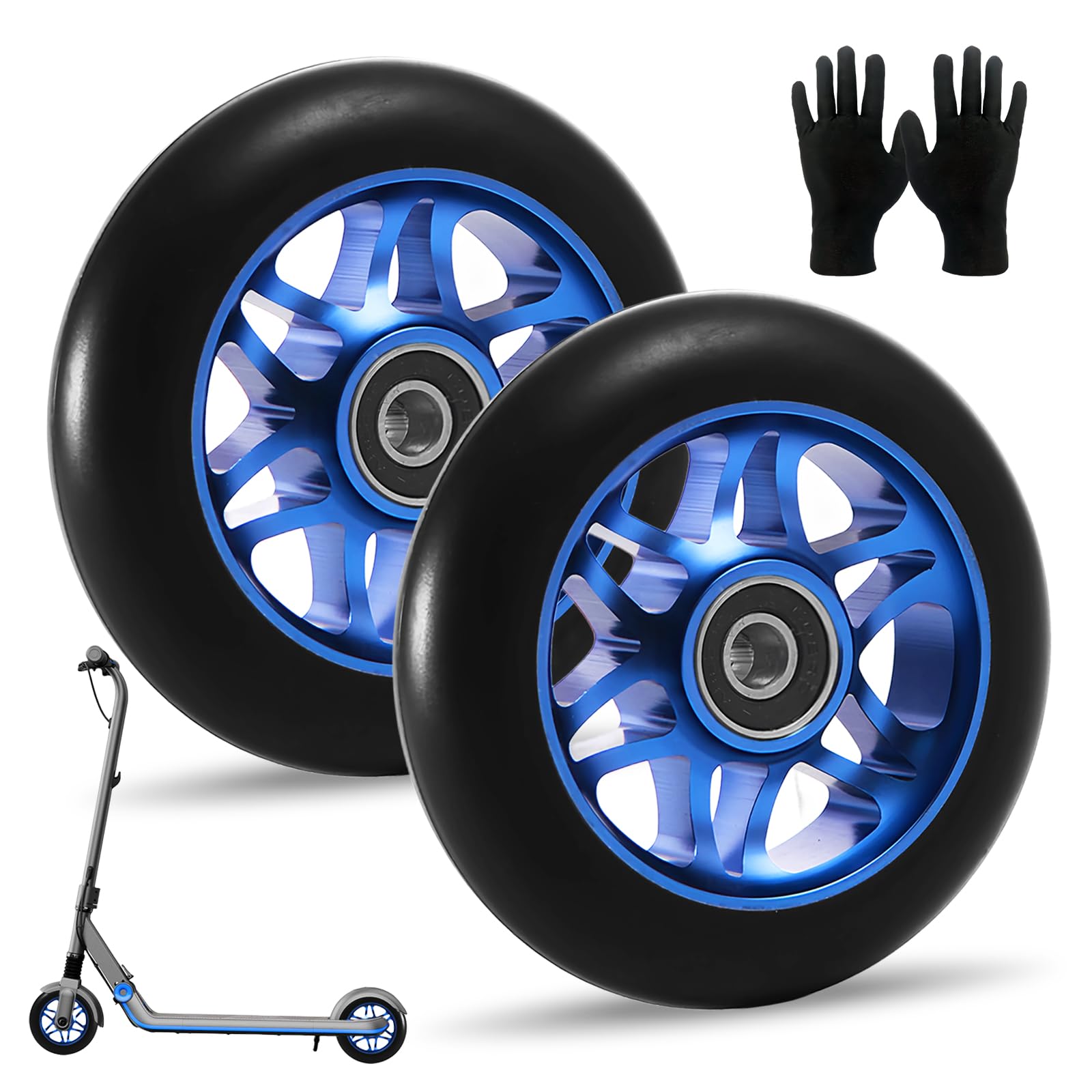 Stunt Scooter Rollen, 2 Stück 100mm Scooter Ersatzräder, Scooter Räder Ersatzräder, Ersatzräder für Scooter mit ABEC-9 Lager, Scooter Ersatzräder Räder für meisten Stuntscooter und Kickscooter Stunt Scooter Rollen, 2 Stück 100mm Scooter Ersatzräder, Scooter Räder Ersatzräder, Ersatzräder für Scooter mit ABEC-9 Lager, Scooter Ersatzräder Räder für meisten Stuntscooter und Kickscooter von BORDEAG
