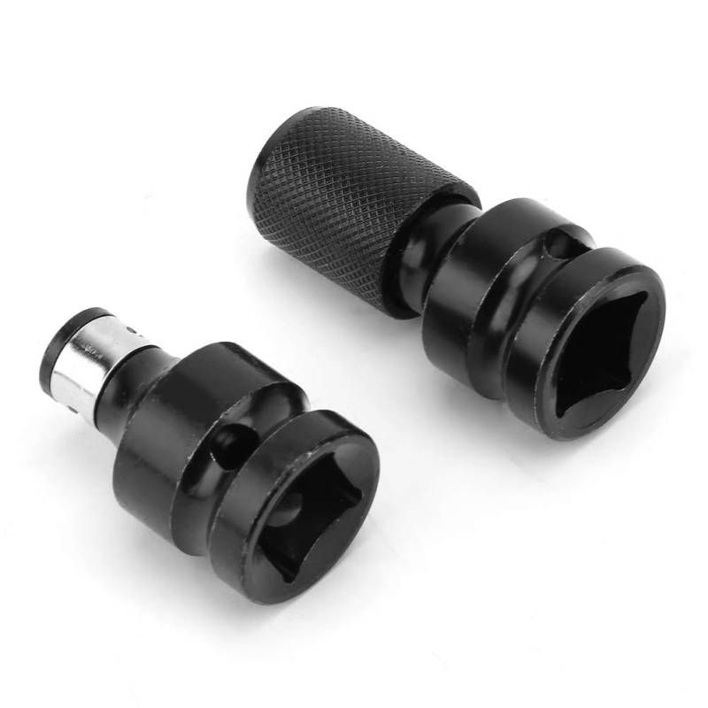 2 Teiliger Sechskantschaft Stecknuss Adapter, 1/2 bis 1/4 Sechskant Teleskop Stecknuss Adapter, Schlagschrauber Stecknuss Konverter für Schlagratschenschlüssel und Schraubendreher Bit Stecknuss von BORDSTRACT