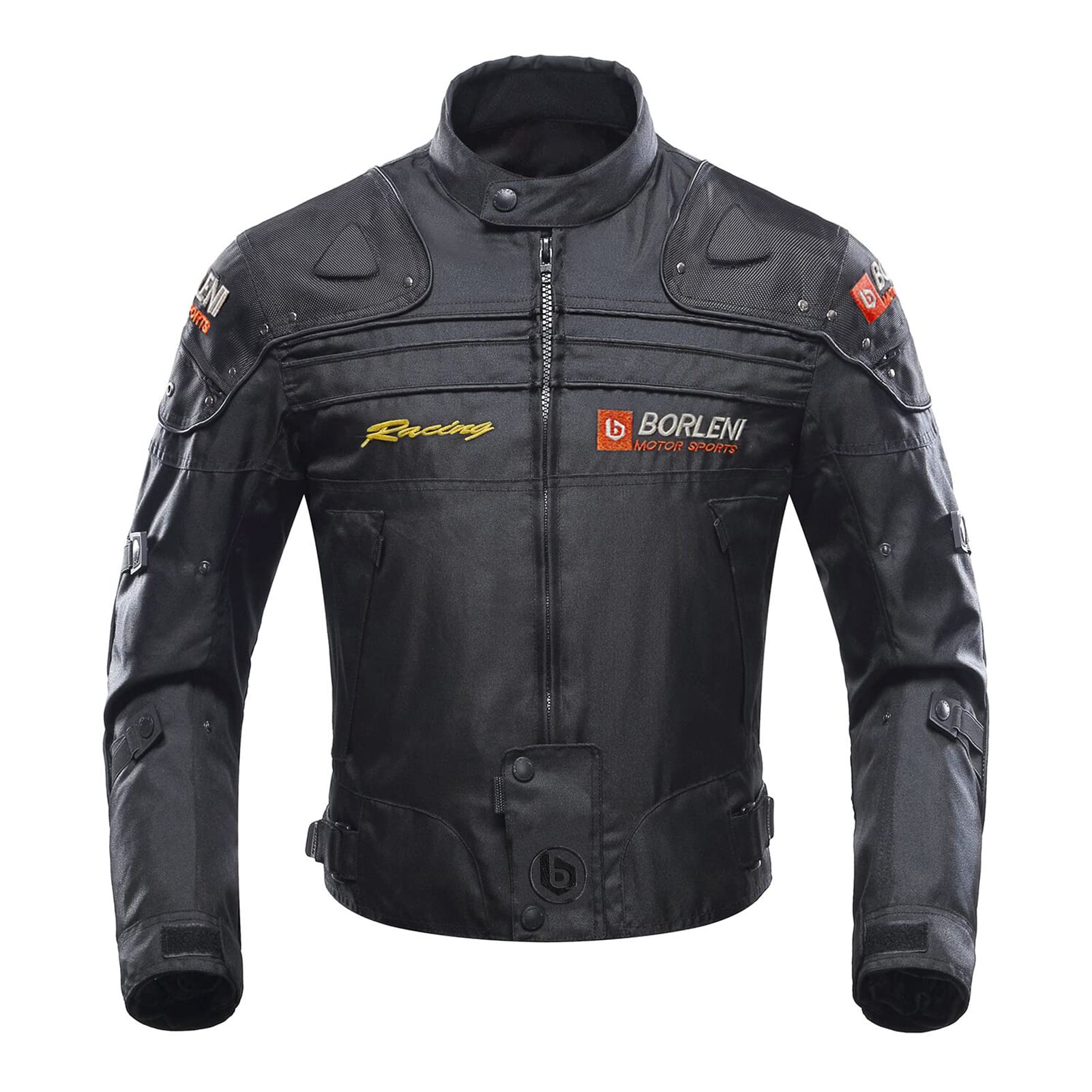 BORLENI Motorradjacke Herren Motorrad Jacke Winddicht mit Protektoren Protektoren Jacke Roller Biker Touren Damen Schwarz XXL BORLENI Motorradjacke Herren Motorrad Jacke Winddicht mit Protektoren Protektoren Jacke Roller Biker Touren Damen Schwarz XXL von BORLENI