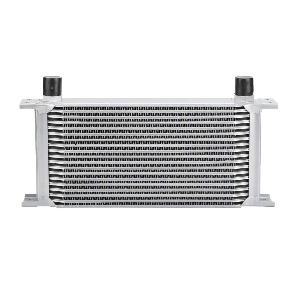 BOROCO Ölkühler 19 Reihen AN10 Anschluss Set Universal Zusatz Kühlung Extern Oil Cooler (Silber) BOROCO Ölkühler 19 Reihen AN10 Anschluss Set Universal Zusatz Kühlung Extern Oil Cooler (Silber) von BOROCO