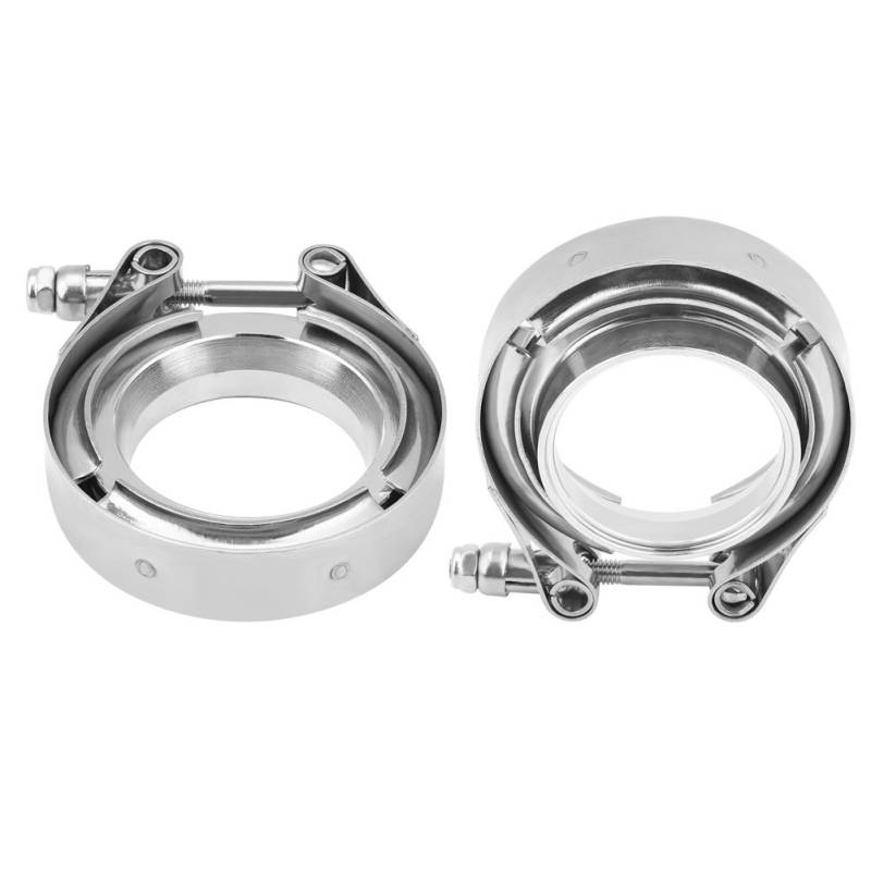 BOROCO 2,0 Zoll V-Band-Klemmflansch-Kit Für Turbo-Auspuff-Fallrohre aus Edelstahl(2 Inches) von BOROCO