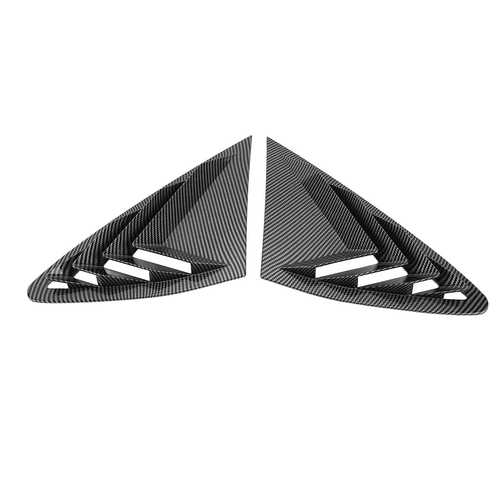 BOROCO 2PCS Heckseitenfenster Läder Links Rechte Heckscheibenluftablüftungsschaufel Ausfallabdeckung Blindersatz für GLC Coupé C253 2016-2022 (Kohlefaserstil) von BOROCO