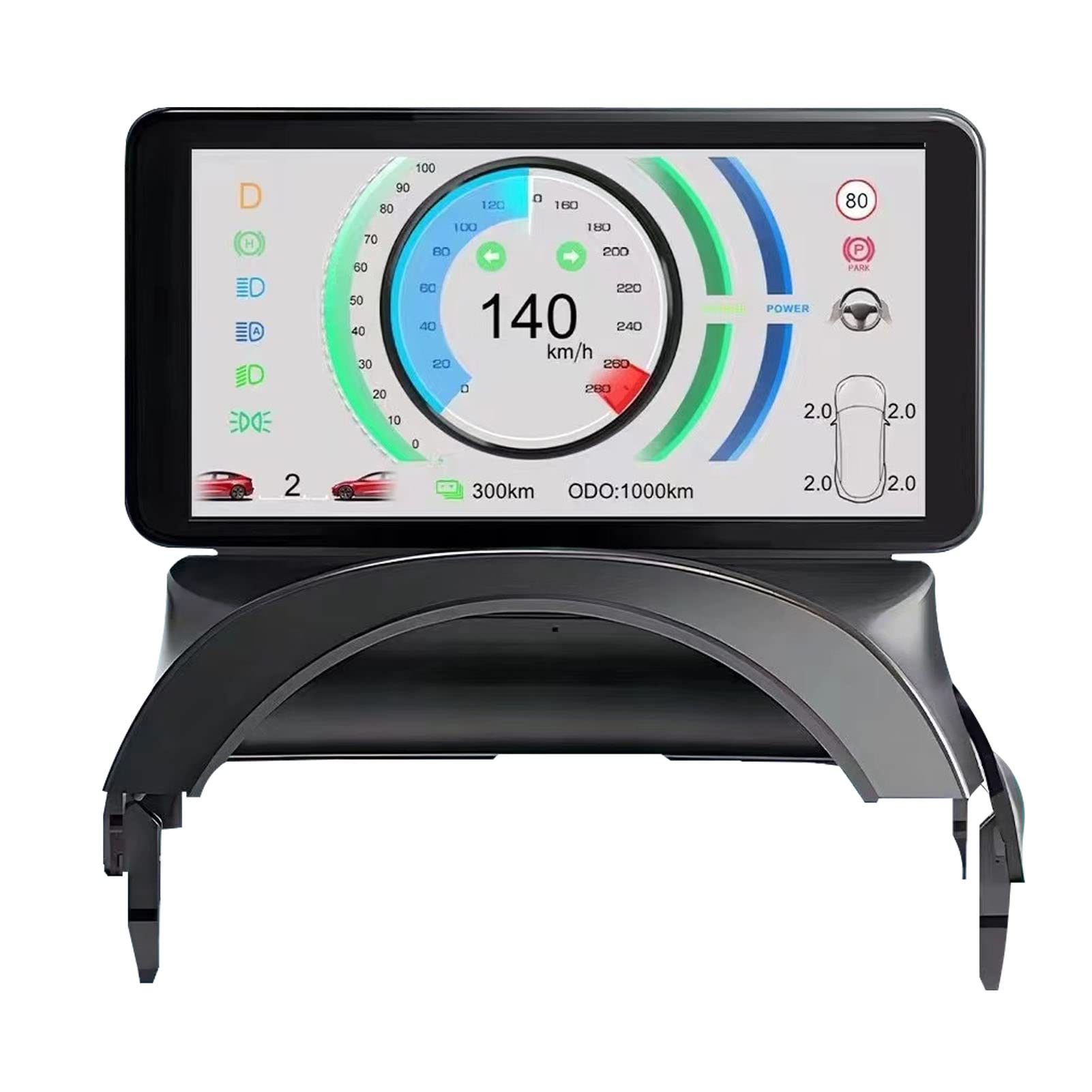 BOROCO 5,5-Zoll-HUD-LCD-Display, Echtzeit-Digitalanzeige, Multifunktionaler Ersatz für T_ESLA Mo_del 3 Y (AMD Ryzen) von BOROCO