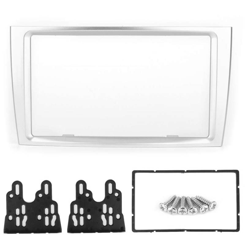 BOROCO Auto-Stereo-Rahmen, 7 Zoll 2Din Auto-DVD-Radio-Einbaurahmen, GPS-Player-Halterung, Autoradio-Rahmen Radiohalterungsblende Passend für Peugeot 308/408, Silbernes Layout von BOROCO
