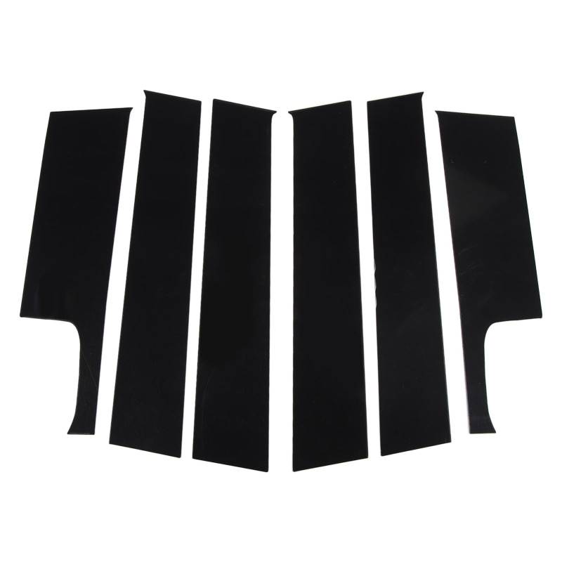BOROCO Fenster B -Säule Pfosten Trimm, 6pcs B Säulepfosten Trimm Glänzend Schwarze Feste Paste Außenscheiben -Scheibenaufkleber für Fahrzeug von BOROCO