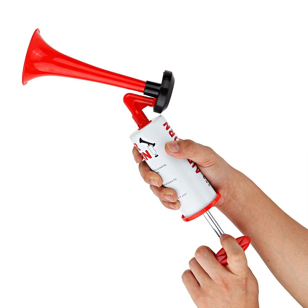 BOROCO Luftdruck-Fanfare Air Horn Extrem Laut, Handlufthornpumpe Lauter Geräuscherzeuger für Sicherheitsboot Auto Fussball Sportveranstaltungen von BOROCO