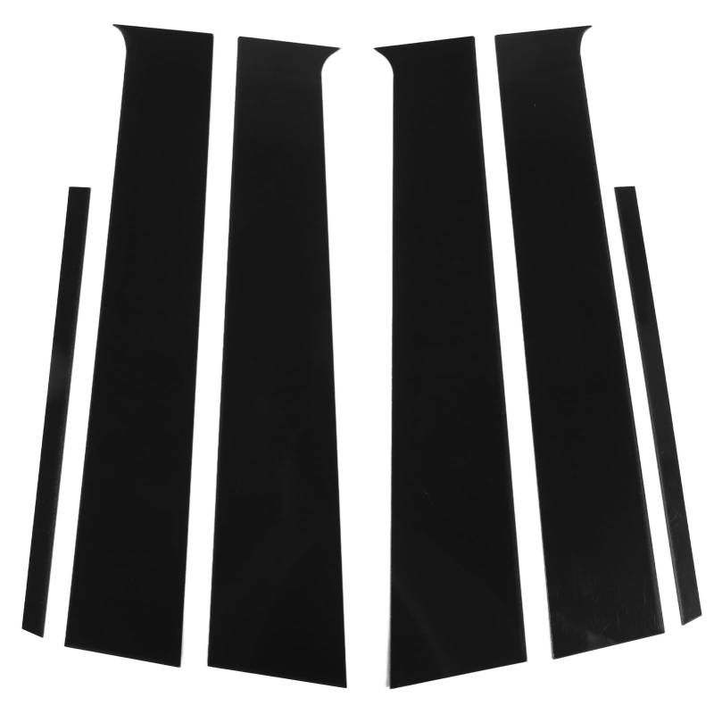 BOROCO Seitentür Fensterabdeckungsverkleidung, 6 -pcs -Tür Fenster Säule Glanz Schwarz Tür Säule Formdecker Ersatz für Almera Sunny Versa von BOROCO