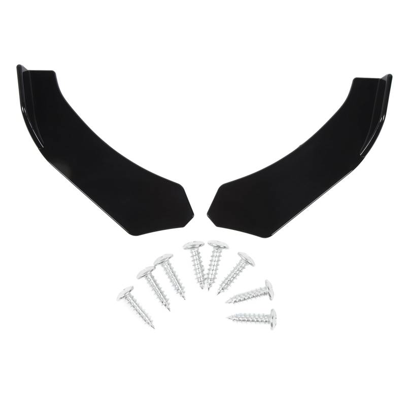BOROCO Vordere Stoßfänger Lippensplitter, 2pcs Vordere Stoßfänger Lip Universal Glossy Black 57 cm Links Rechts Stoßstange Lip Splits Winglets für FahrzeugeBOROCO von BOROCO