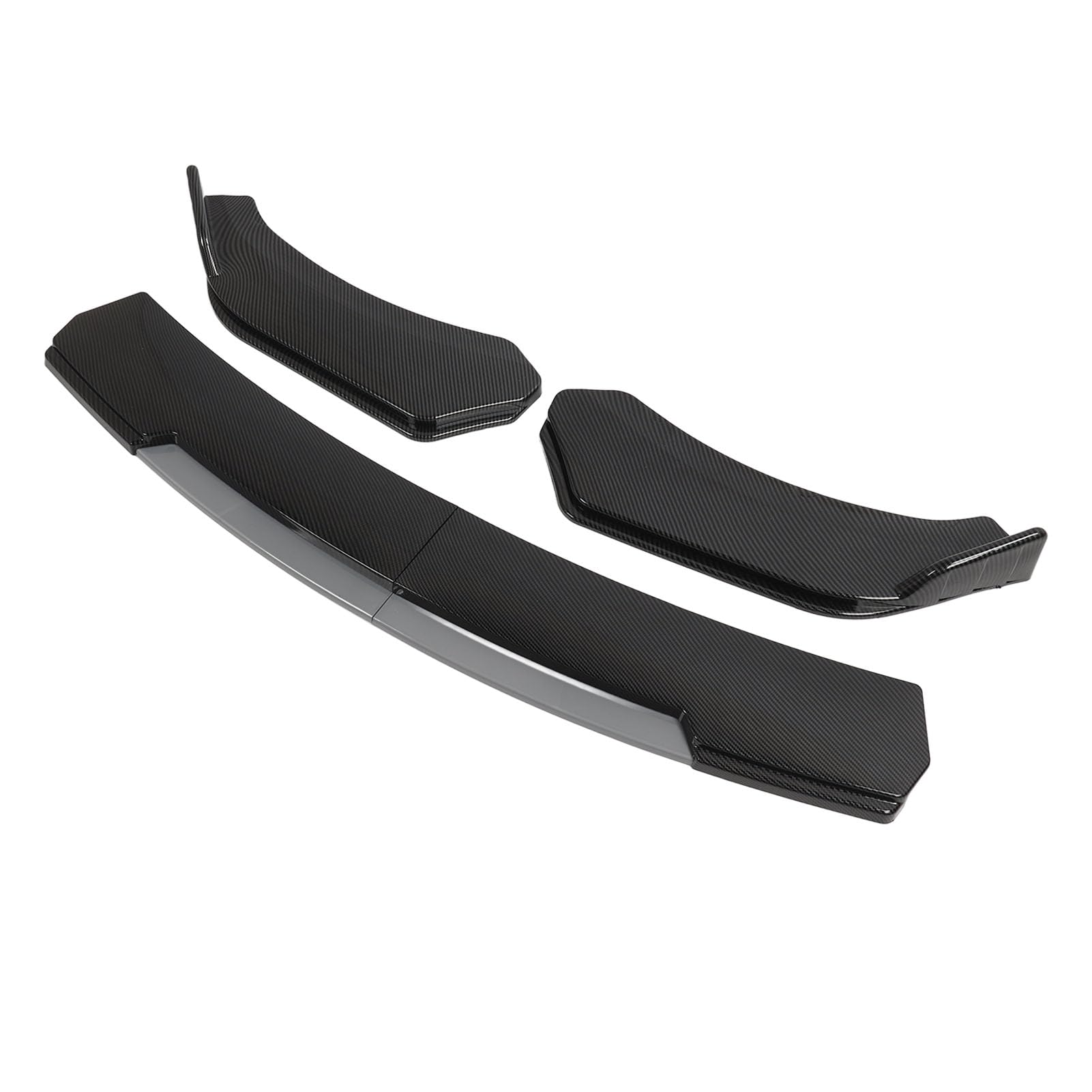 Boroco Front Stoßfänger Splitter Kohlefaserstil Stoßfänger Spoiler Diffusor 170 Cm Länge Ersatz für (Graue Lippe) von BOROCO
