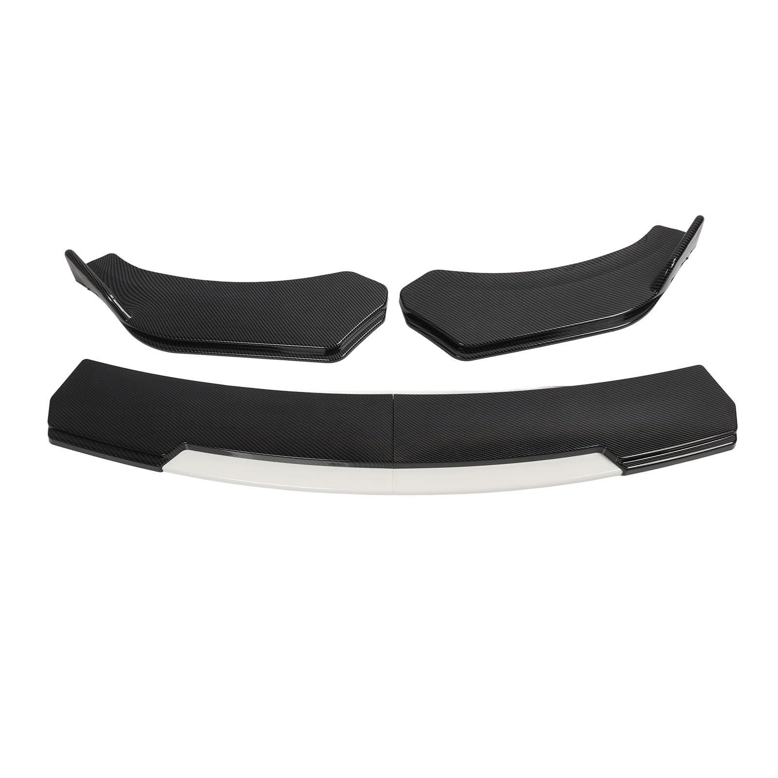 Boroco Front Stoßfänger Splitter Kohlefaserstil Stoßfänger Spoiler Diffusor 170 Cm Länge Ersatz für (Weiße Lippe) von BOROCO