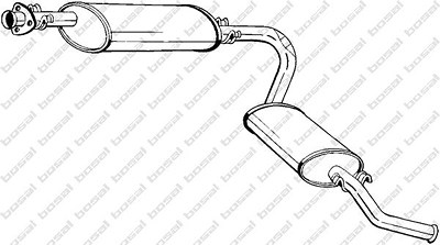 Bosal Endschalldämpfer [Hersteller-Nr. 283-413] für Chrysler, Citroën, Fiat, Peugeot von BOSAL