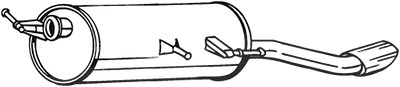 Bosal Endschalldämpfer [Hersteller-Nr. 190-091] für Peugeot von BOSAL
