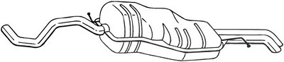 Bosal Endschalldämpfer [Hersteller-Nr. 281-531] für Seat, Skoda, VW von BOSAL