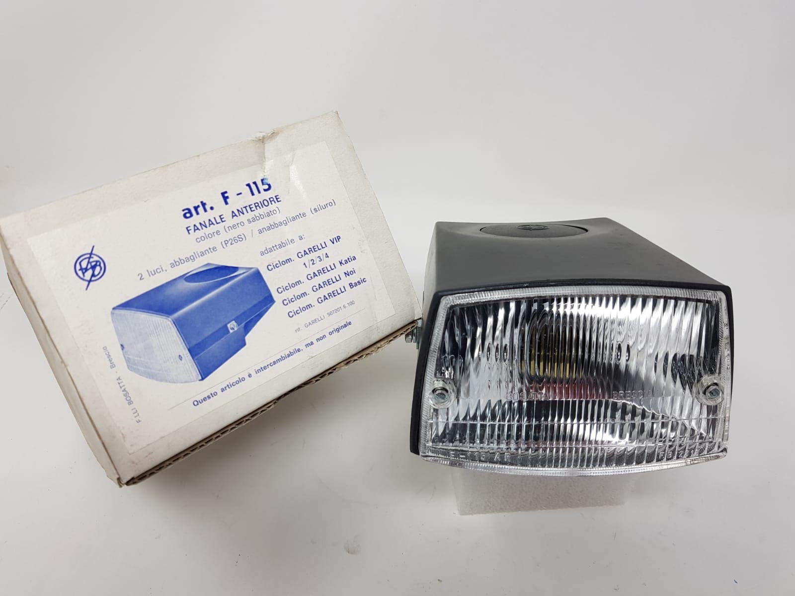 Frontscheinwerfer Garelli VIP/KATIA/NOI mit 2 Lichtern Bosata F-115 von Bosatta