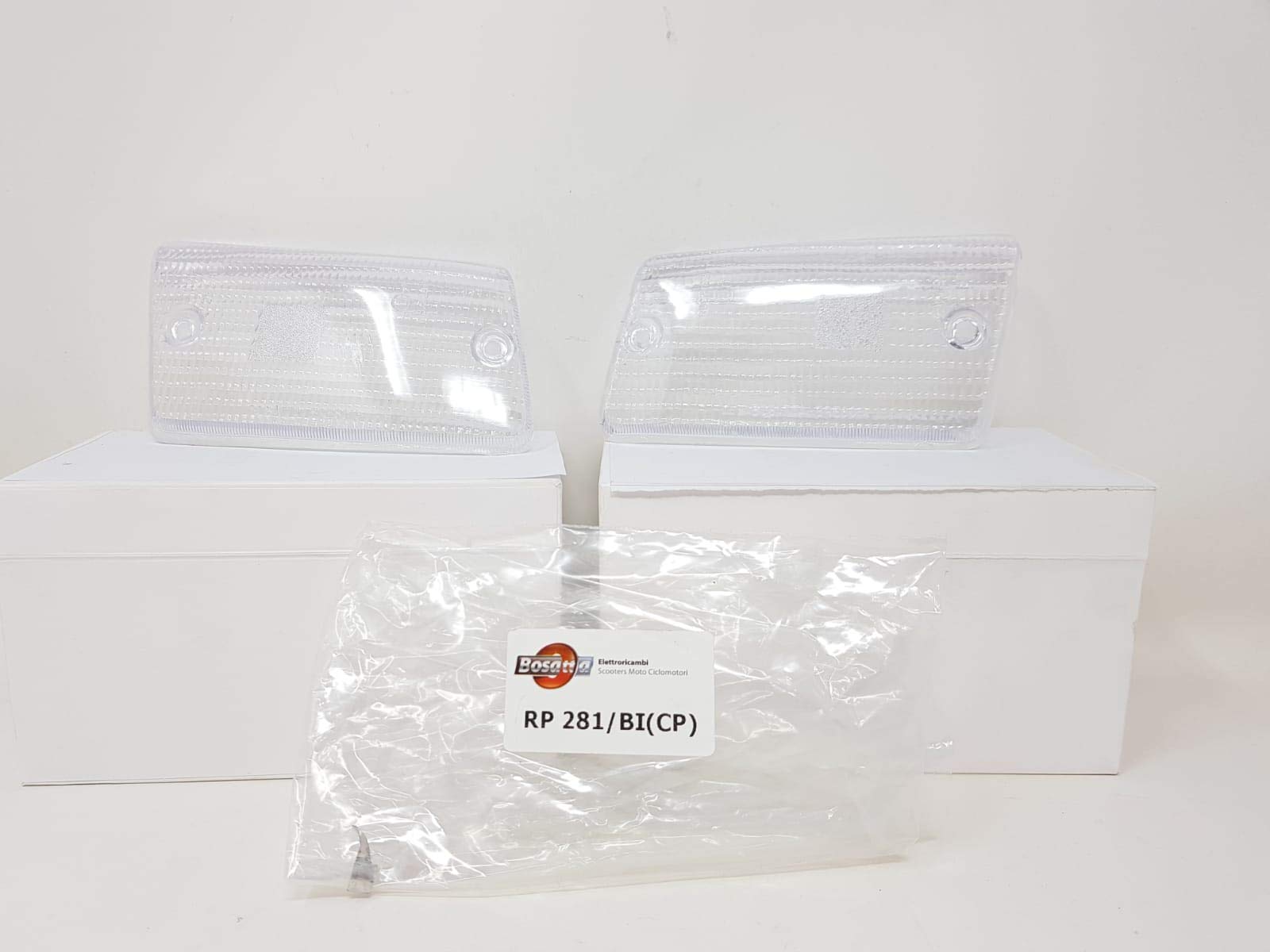 Paar weiße Hinterblinker für Vespa 50 PK/XL/N/FL2 BOSATTA RP281 von Bosatta