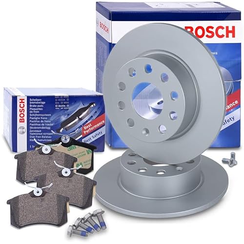 Bosch Bremsenset Hinterachse inkl. Bremsscheiben Hinten Ø 255 mm Voll und Bremsbeläge Hinten von BOSCH Bundle