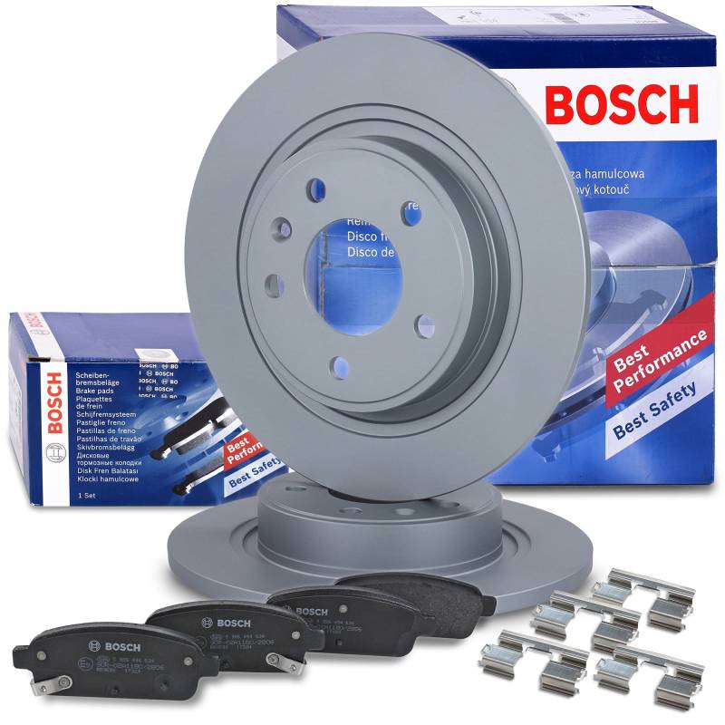 Bosch Bremsenset Hinterachse inkl. Bremsscheiben Hinten Ø 292,2 mm Voll und Bremsbeläge Hinten von BOSCH Bundle