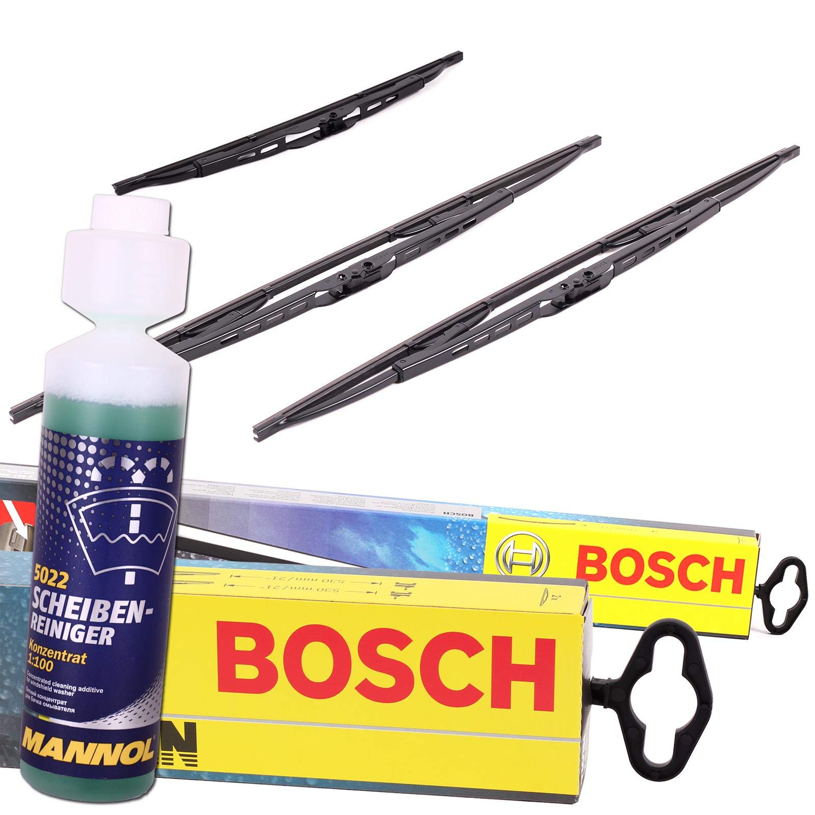 Bosch Scheibenwischer Heckwischer Vorne + Hinten, Aerotwin Spoiler A581S + H402, Wischer Scheibenwischerblätter Set für Frontscheibe und Heckscheibe, Passend für - OPEL MERIVA B (S10) Bosch Scheibenwischer Heckwischer Vorne + Hinten, Aerotwin Spoiler A581S + H402, Wischer Scheibenwischerblätter Set für Frontscheibe und Heckscheibe, Passend für - OPEL MERIVA B (S10) von BOSCH Bundle