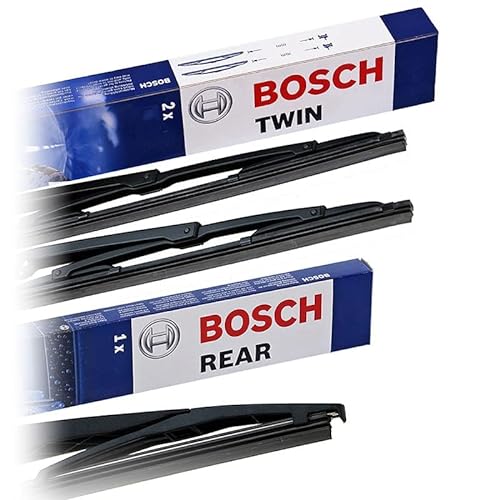 Bosch Scheibenwischer Heckwischer Vorne + Hinten, Twin Spoiler 584S + H282, Wischer Scheibenwischerblätter Set für Frontscheibe und Heckscheibe von BOSCH bundle