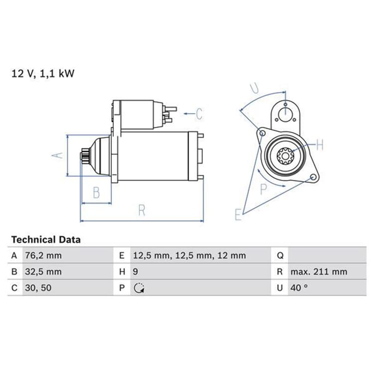 Bosch Anlasser Audi A3 Ford Galaxy Seat Leon Skoda Octavia VW Bosch Anlasser Audi A3 Ford Galaxy Seat Leon Skoda Octavia VW von BOSCH