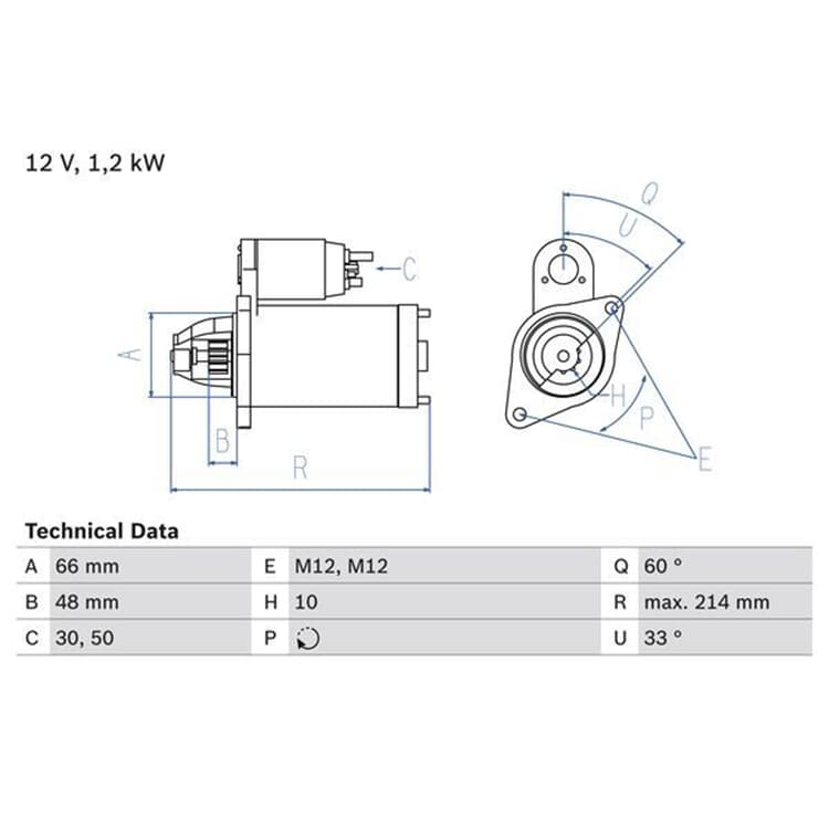 Bosch Anlasser Audi A4 A6 Q5 von BOSCH