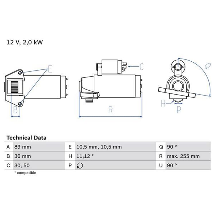 Bosch Anlasser Citroen Jumper Fiat Ducato Ford Land Rover Peugeot Bosch Anlasser Citroen Jumper Fiat Ducato Ford Land Rover Peugeot von BOSCH