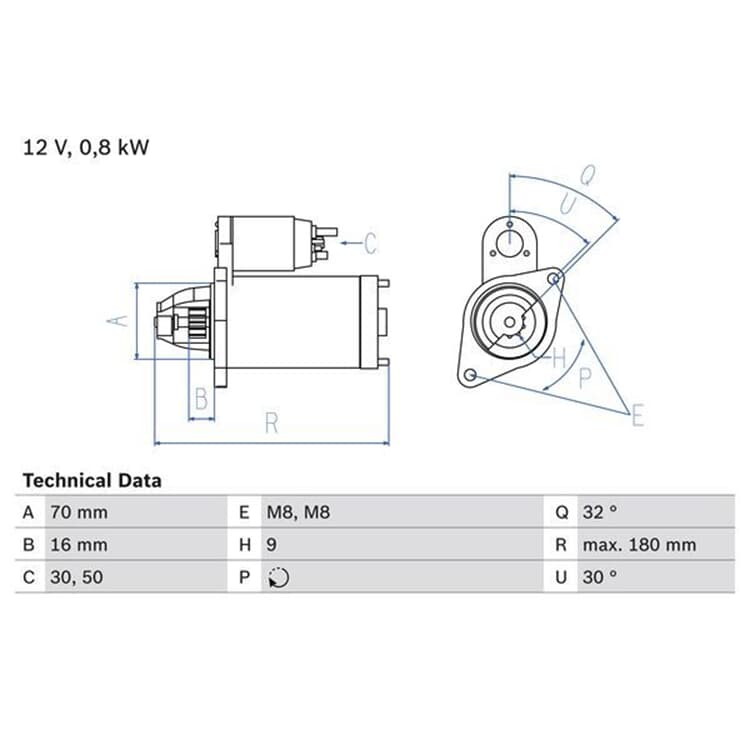 Bosch Anlasser Smart Cabrio City-Coupe Crossblade Fortwo Roadster Bosch Anlasser Smart Cabrio City-Coupe Crossblade Fortwo Roadster von BOSCH