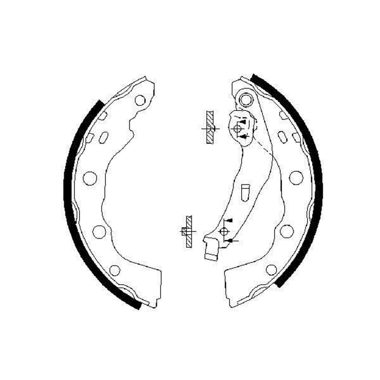 Bosch Bremsbackensatz hinten Mitsubishi Carisma Space Bosch Bremsbackensatz hinten Mitsubishi Carisma Space von BOSCH