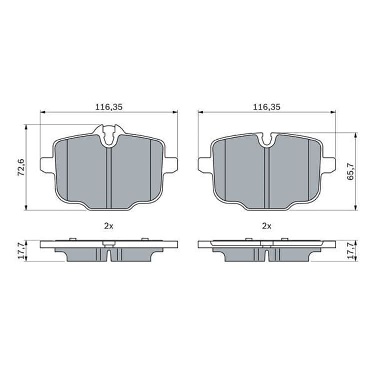 Bosch Bremsbel?ge hinten BMW 5er 6er 7er 8er Ix X3 X4 X5 X6 X7 von BOSCH