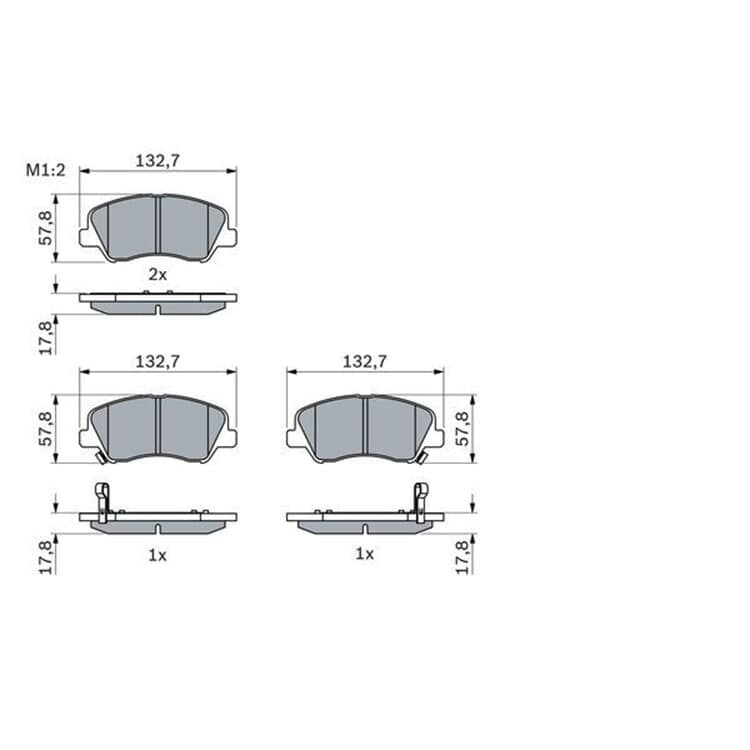 Bosch Bremsbel?ge vorne Hyundai Accent I20 Kia Rio Stonic Bosch Bremsbel?ge vorne Hyundai Accent I20 Kia Rio Stonic von BOSCH