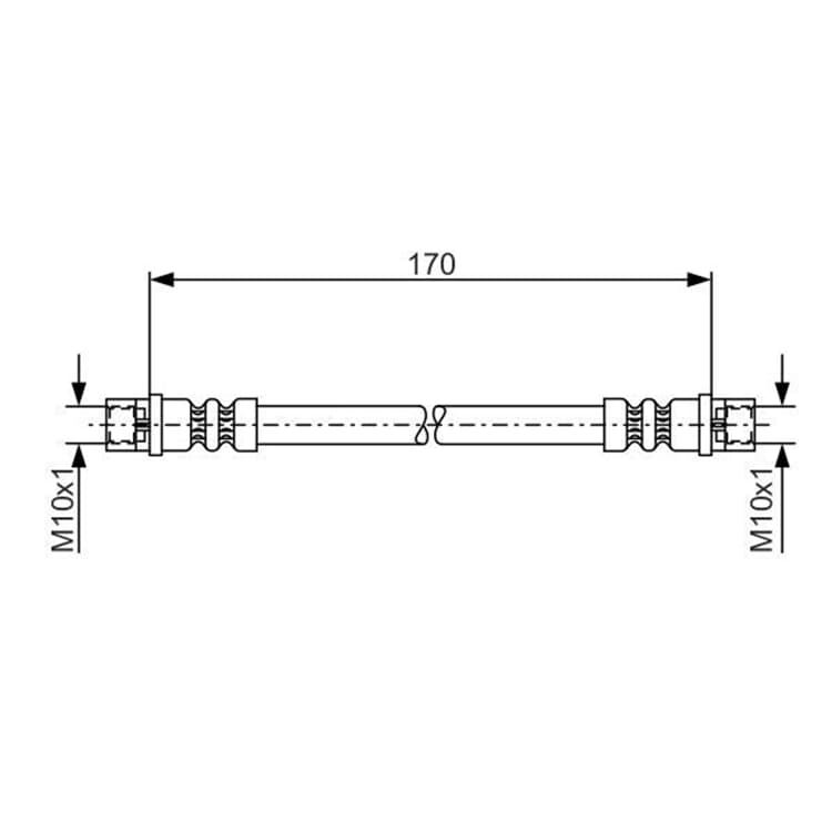 Bosch Bremsschlauch hinten Audi A6 von BOSCH