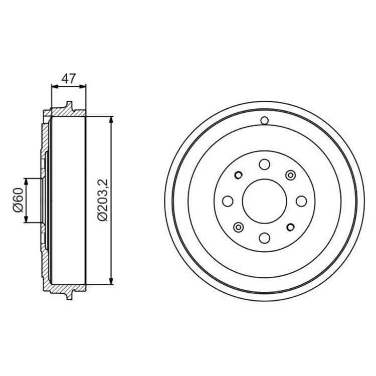 Bosch Bremstrommel Fiat Grande Punto Opel Adam Corsa von BOSCH