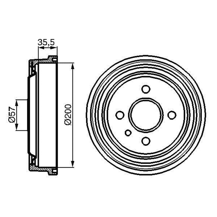 Bosch Bremstrommel Opel Astra Kadett Bosch Bremstrommel Opel Astra Kadett von BOSCH