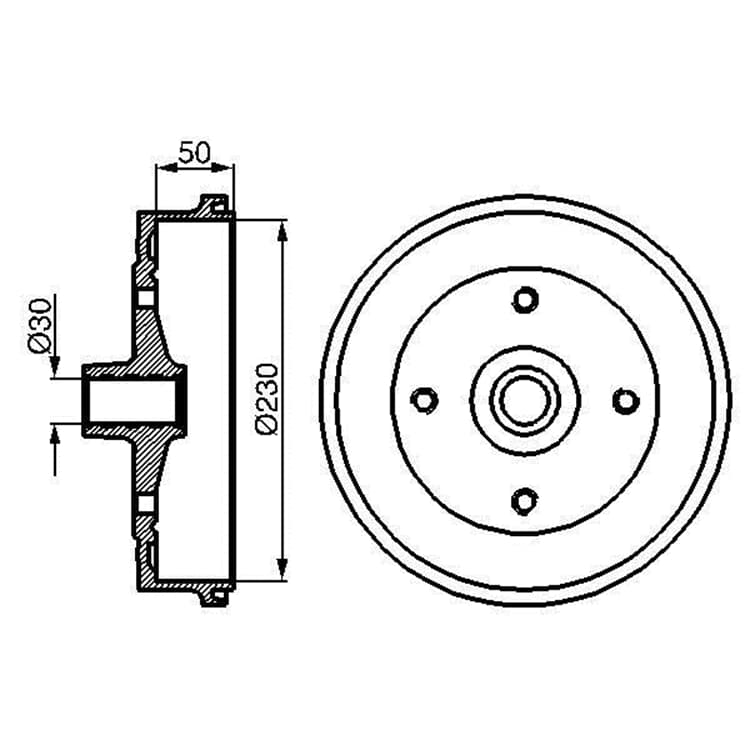 Bosch Bremstrommel VW Kaefer Bosch Bremstrommel VW Kaefer von BOSCH