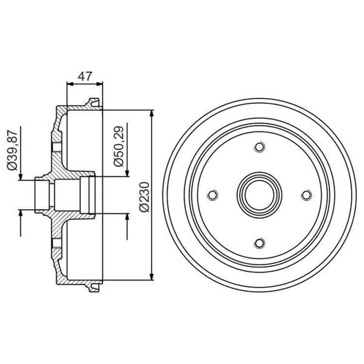 Bosch Bremstrommel VW Kaefer von BOSCH