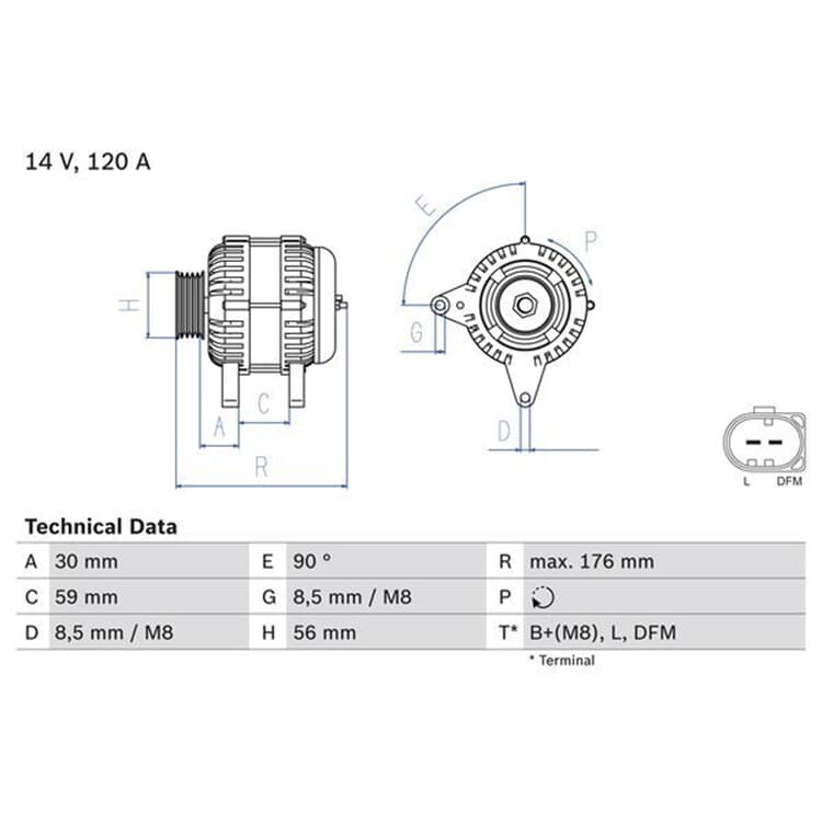 Bosch Generator Audi A4 A6 Skoda Superb VW Passat von BOSCH