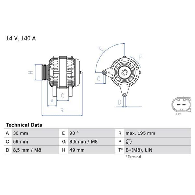 Bosch Generator Audi Seat Skoda VW Bosch Generator Audi Seat Skoda VW von BOSCH